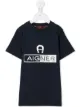 Image 1 of Aigner Kids metallic logo print t-shirt