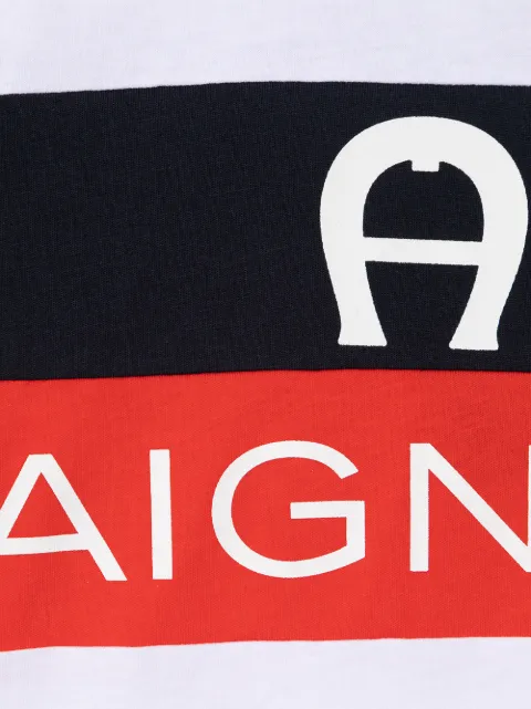 aigner kids logo条纹t恤