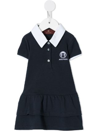 tiered polo shirt dress