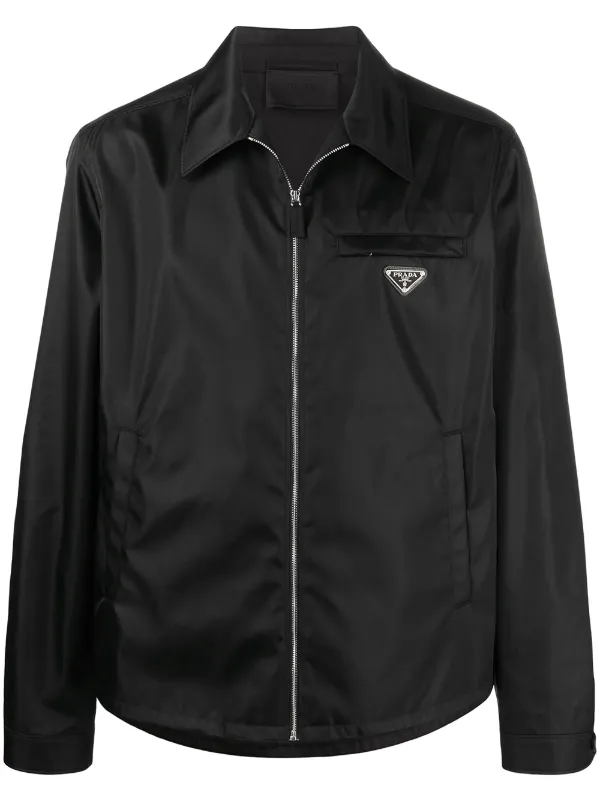 Prada Re-Nylon Logo Plaque Shirt - Farfetch