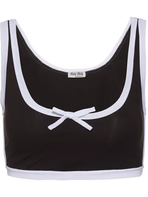 Miu Miu Tops - Tra-incShops - miu miu rhinestone embellished denim 