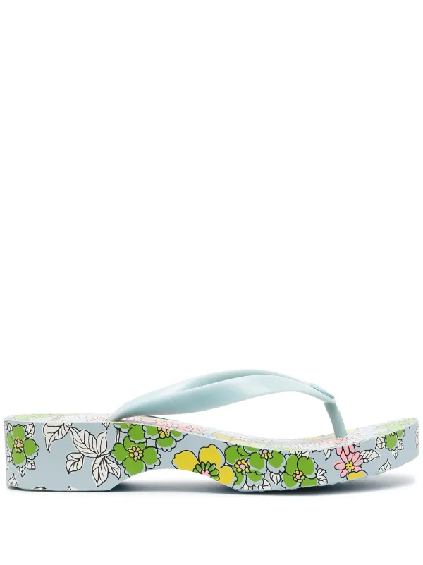 tory burch carved wedge flip flop