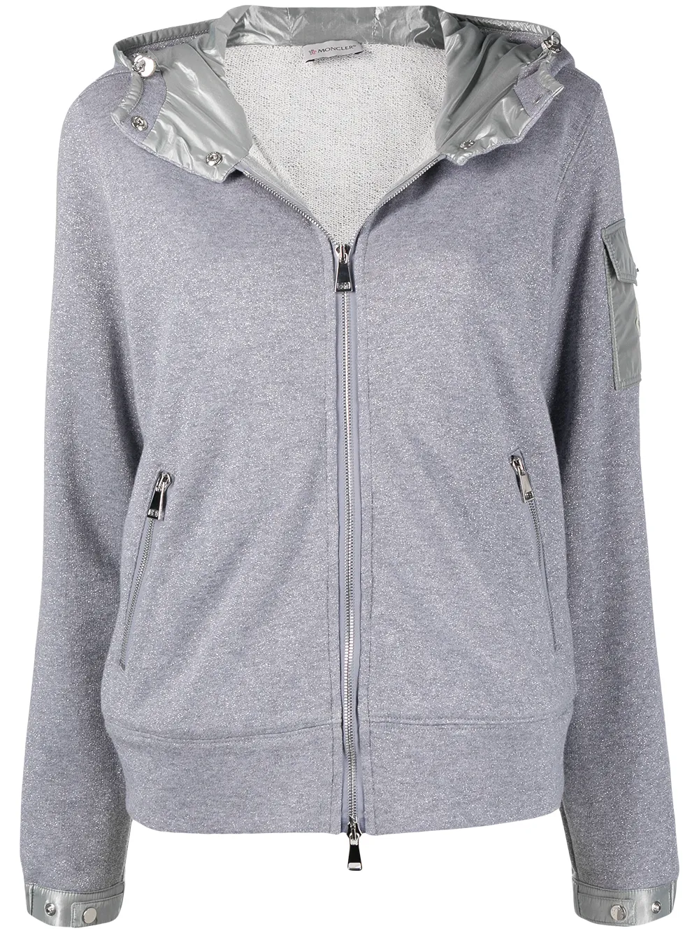 moncler grey zip hoodie