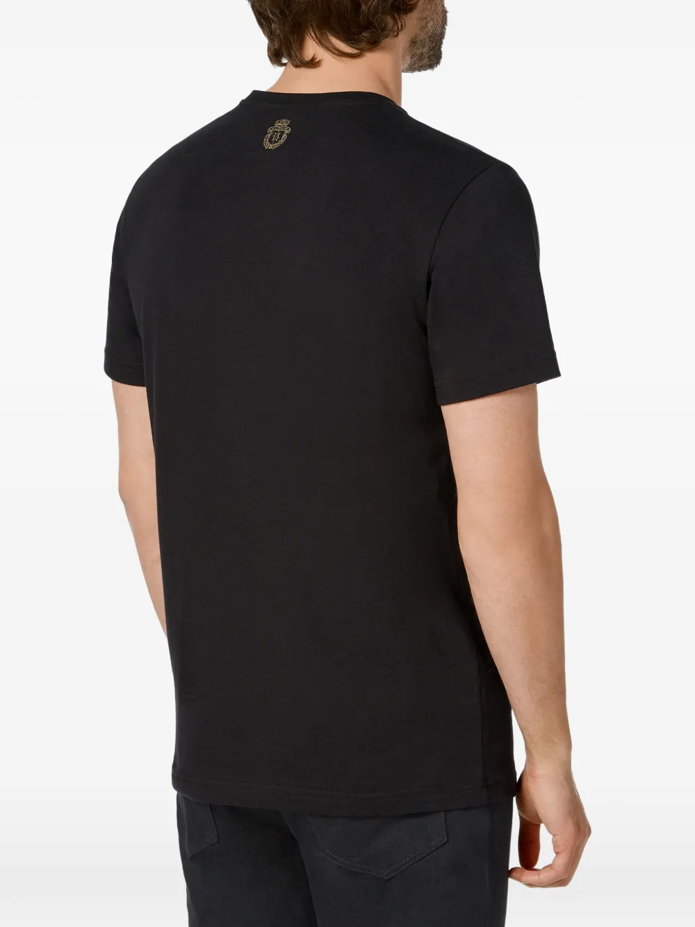 Billionaire lion-print crew-neck T-shirt Zwart
