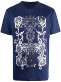 Billionaire baroque-print T-shirt - Blue