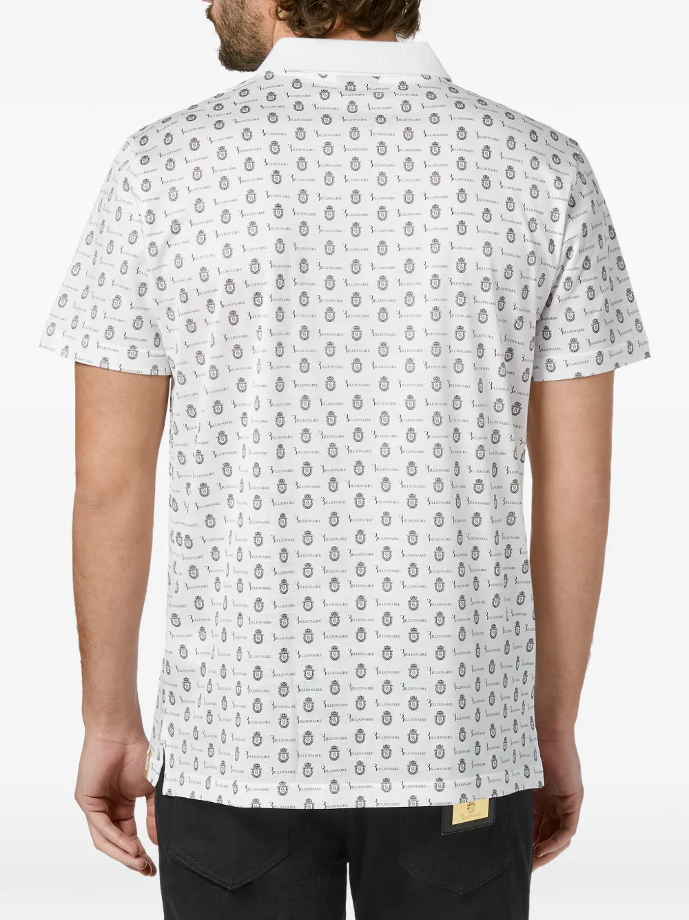  Billionaire Polo Shirt Ss Crest   Weiß 