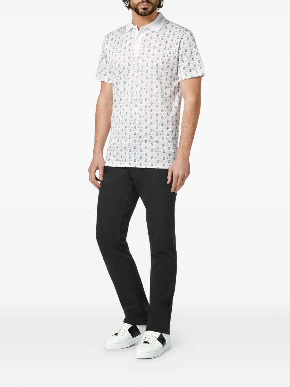  Billionaire Polo Shirt Ss Crest   Weiß 