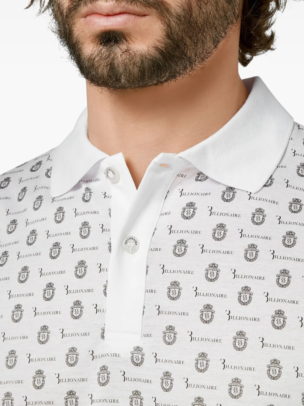Billionaire Polo shirt SS Crest Wit