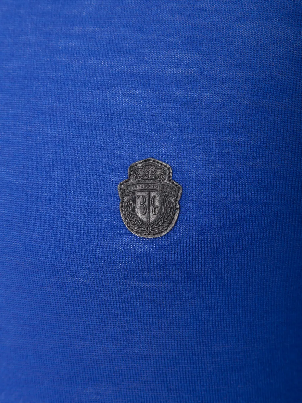 Billionaire logo-patch long-sleeve polo Blauw