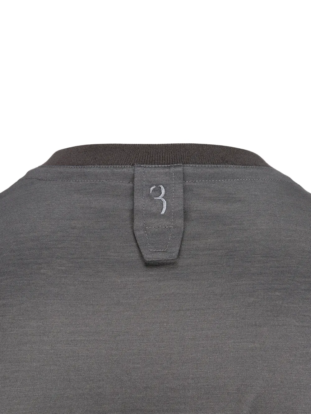 Billionaire T-shirt met V-hals en wapenschild-patch Grijs