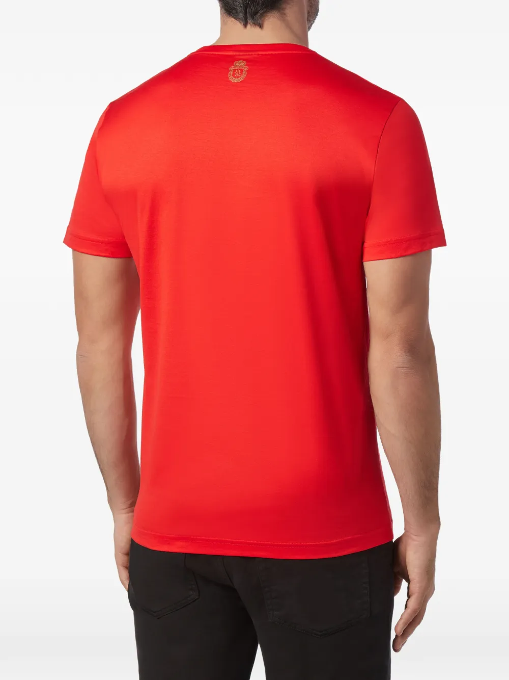Billionaire T-shirt met leeuwprint en V-hals Rood