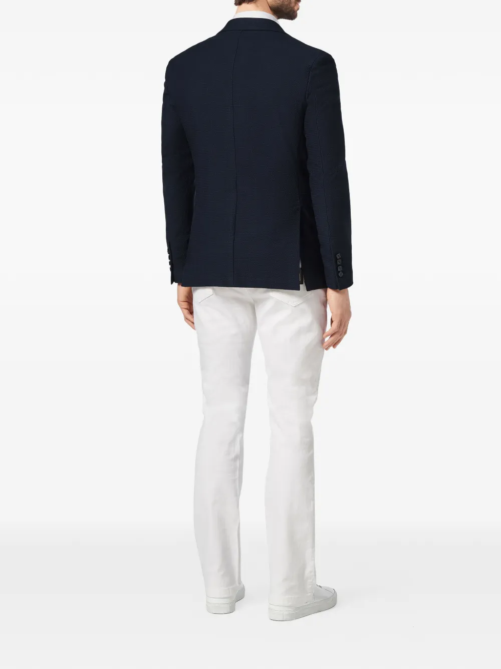 Billionaire Crest blazer met enkele rij knopen Blauw