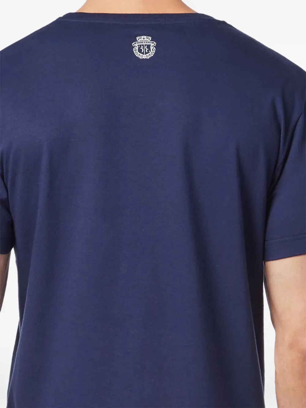 Billionaire T-shirt met wapenschild-patroon en palm-print Blauw