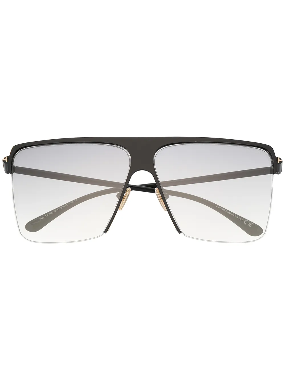 TOM FORD Eyewear Sofi zonnebril met vierkant montuur Zwart