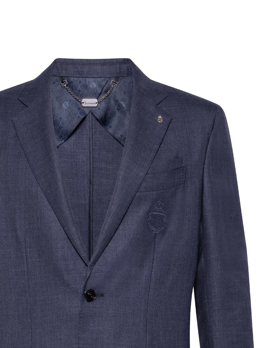Billionaire Crest blazer met enkele rij knopen Blauw