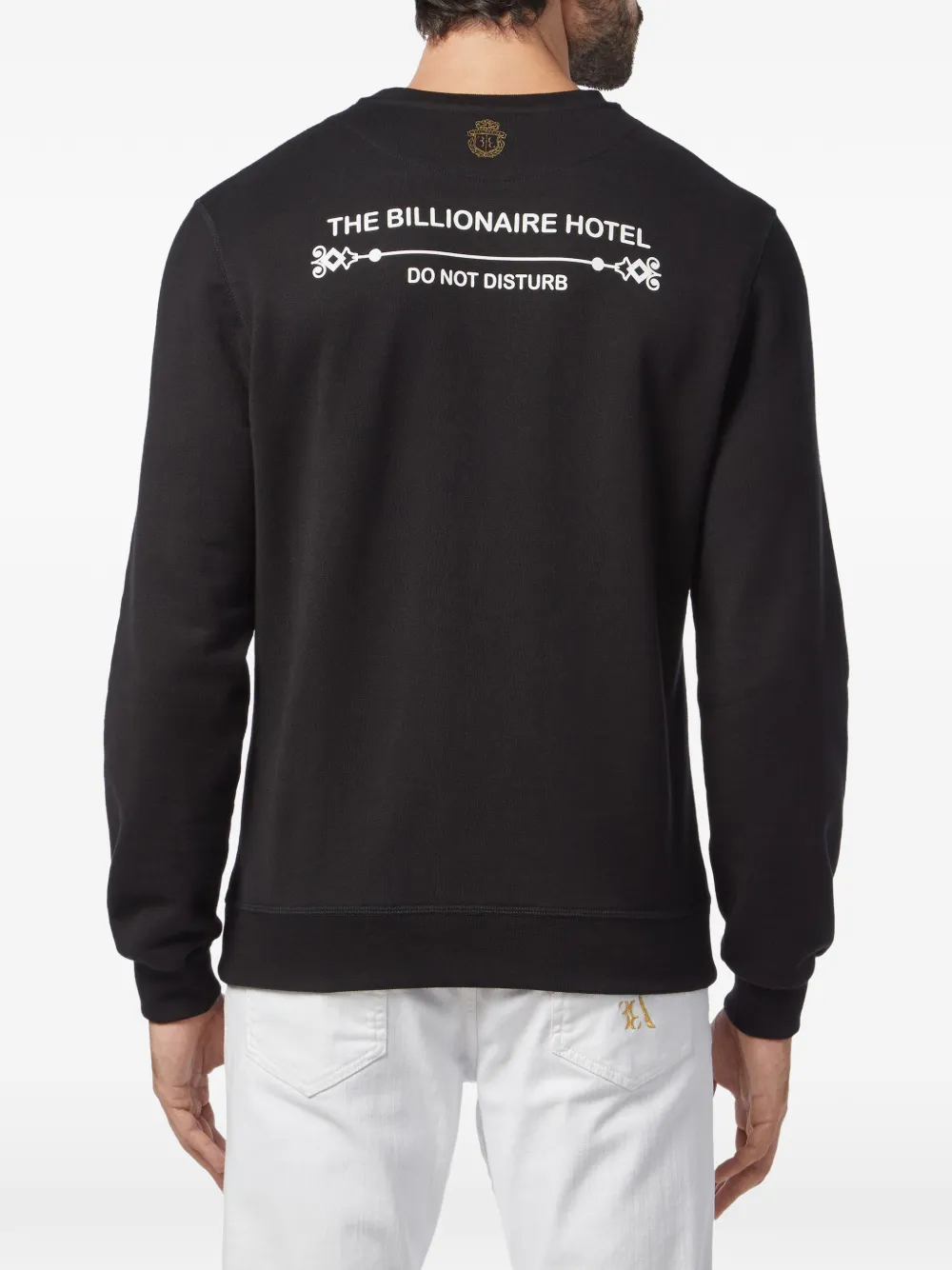 Billionaire Baroque-print sweatshirt Zwart