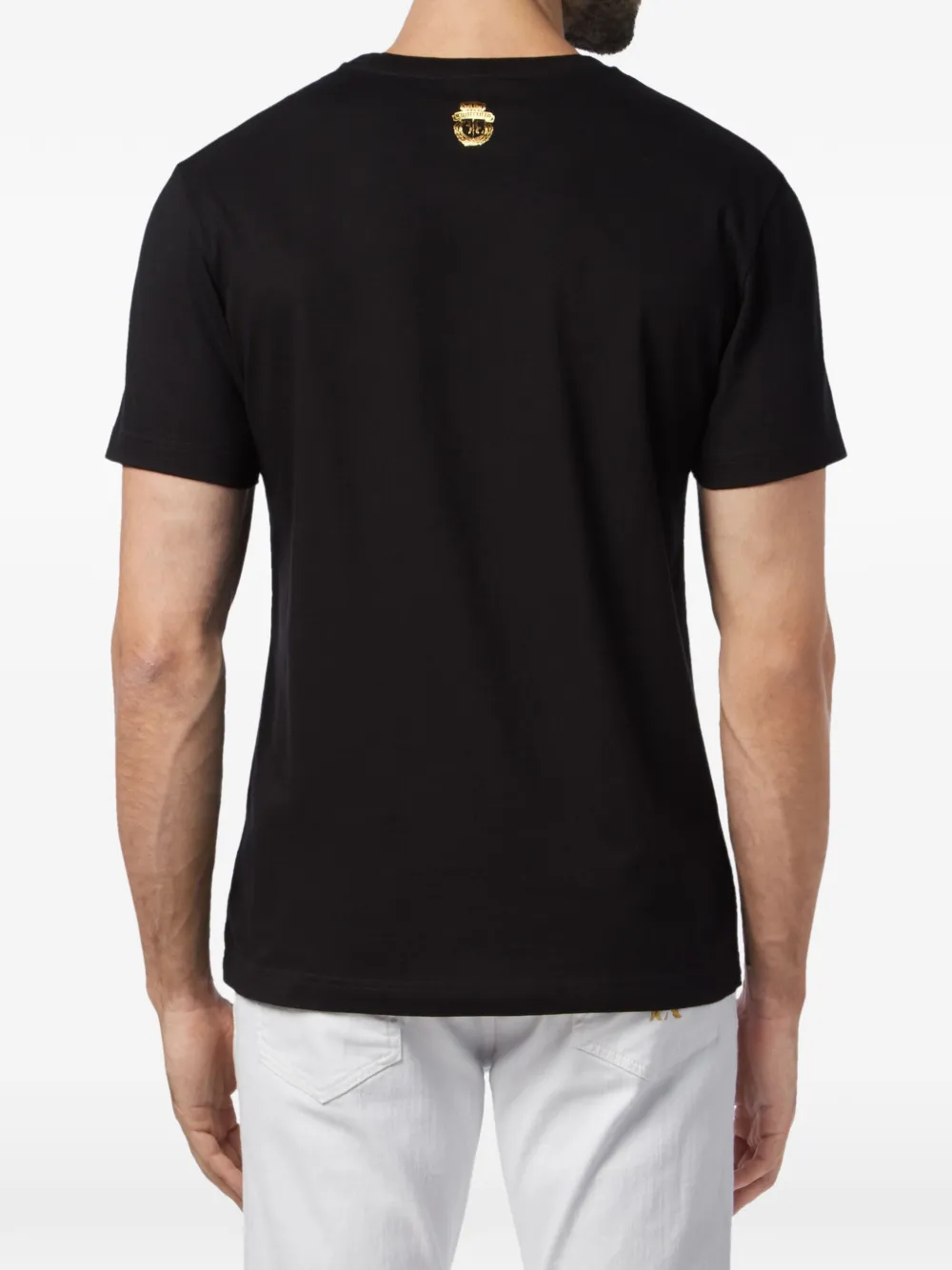 Billionaire lion-print crew-neck T-shirt Zwart