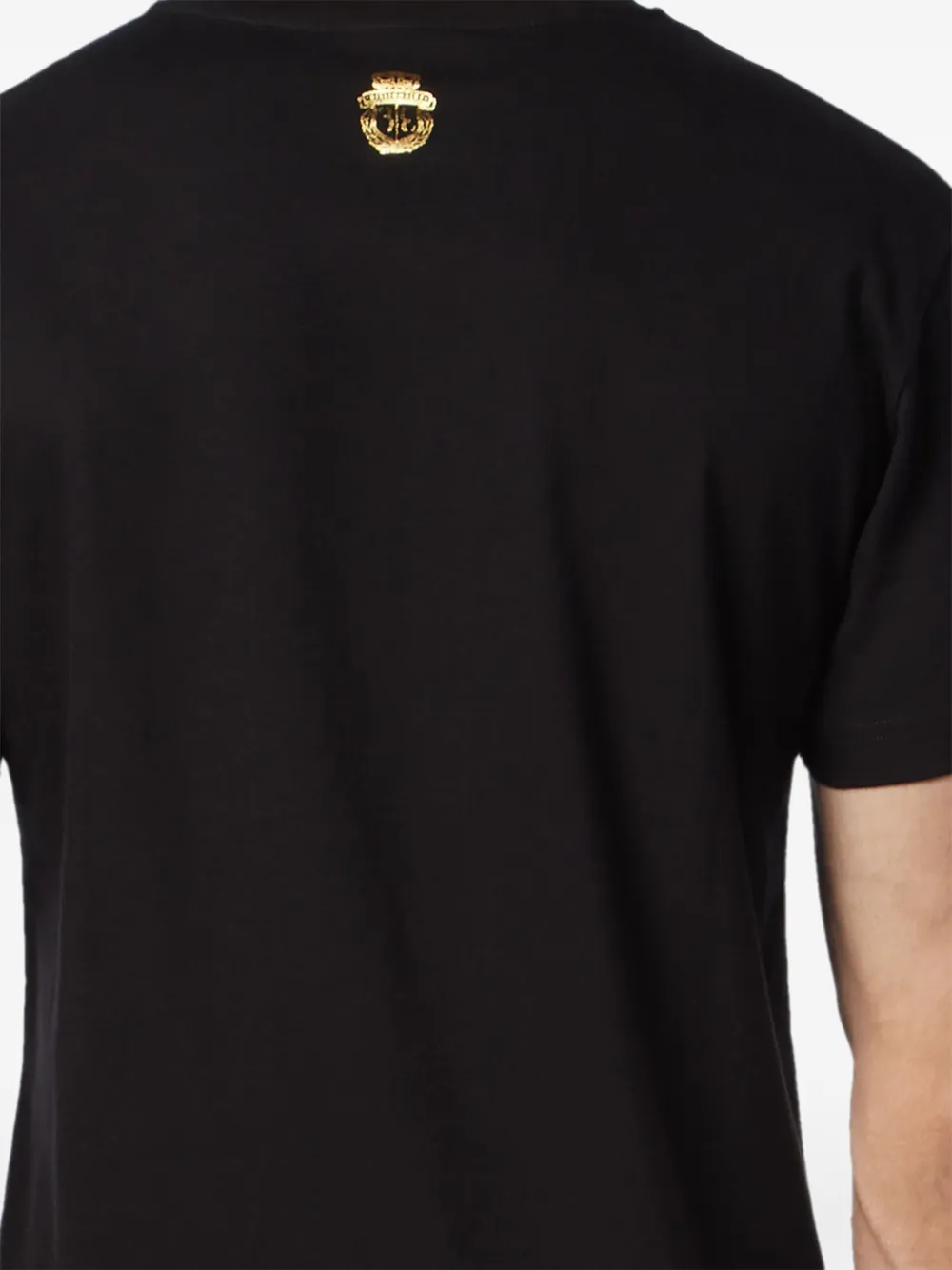 Billionaire lion-print crew-neck T-shirt Zwart