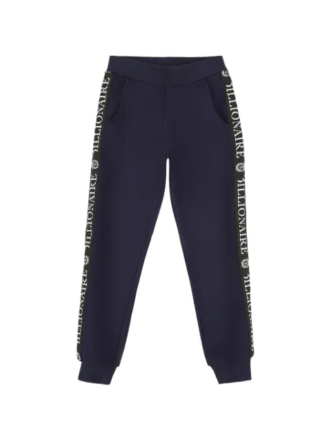 Billionaire Crest logo-tape track pants
