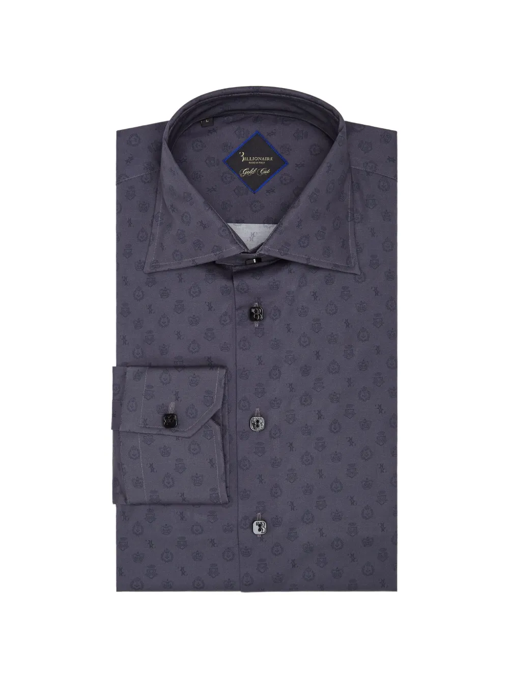 Billionaire Gold Cut logo-print shirt Grijs