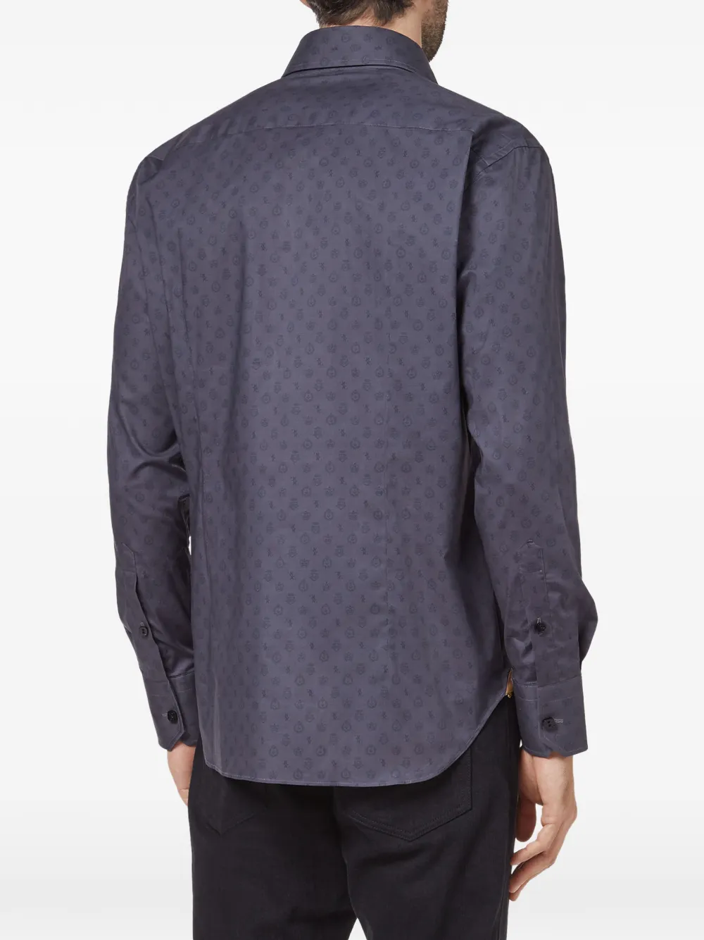 Billionaire Gold Cut logo-print shirt Grijs