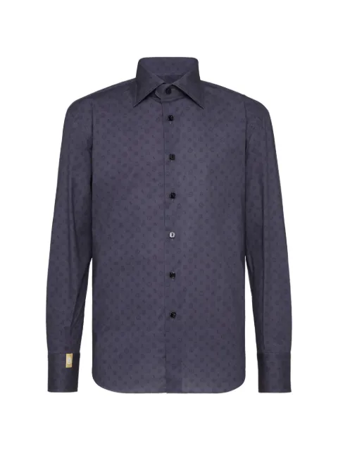 Billionaire Gold Cut logo-print shirt