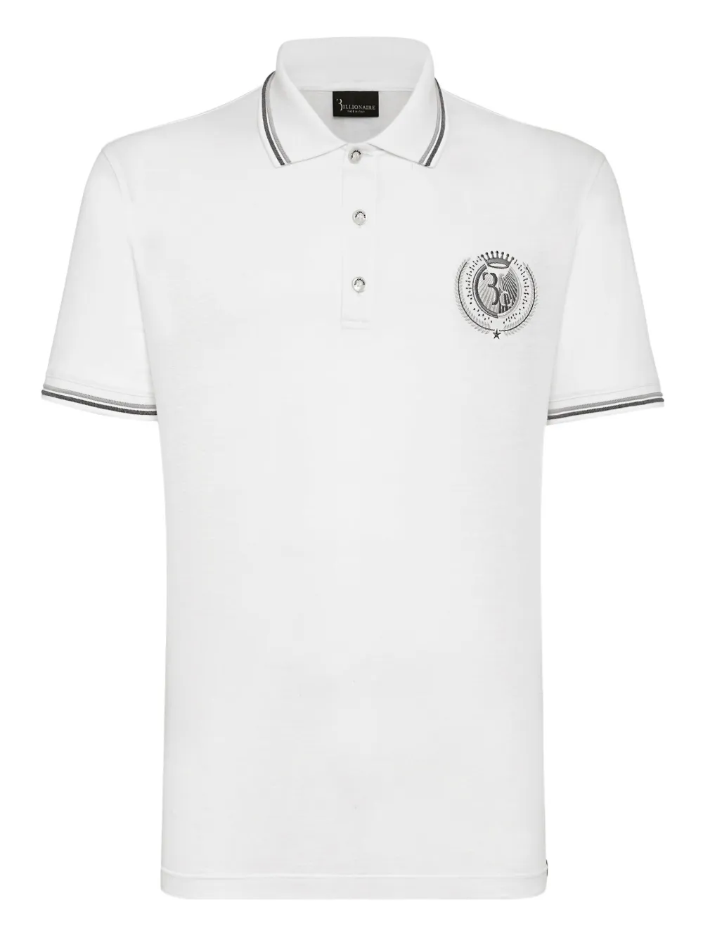 Billionaire Double B poloshirt met geborduurd logo Wit