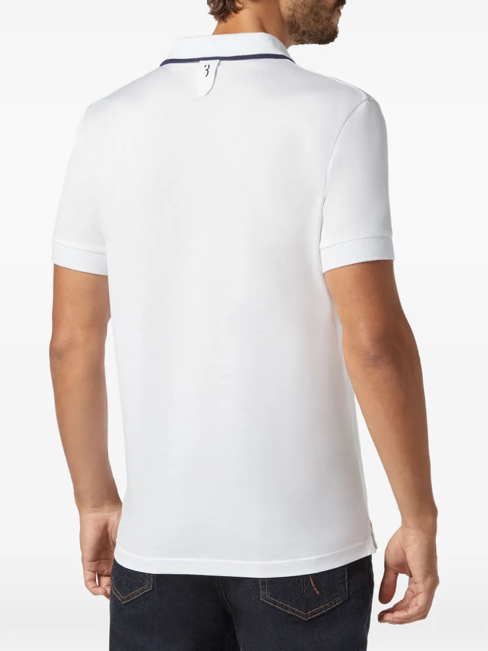 Billionaire Crest-embroidered polo shirt Wit