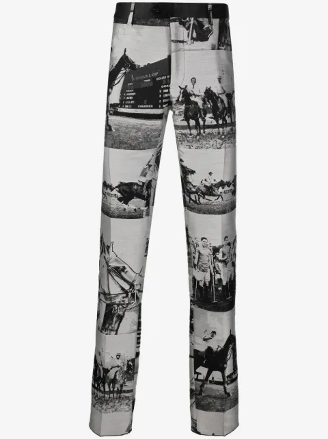 Billionaire pantalon slim à imprimé graphique