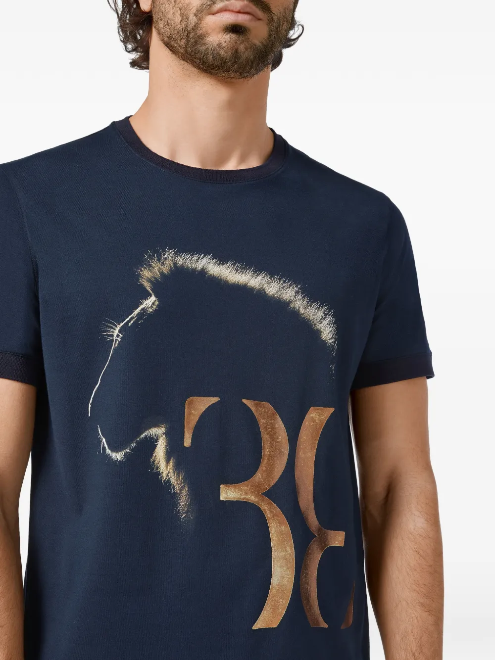 Billionaire SS Lion T-shirt Blauw