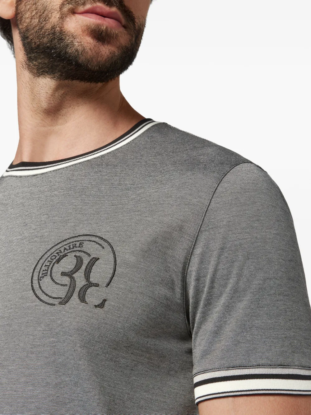 Billionaire Double B T-shirt met geborduurd logo Grijs