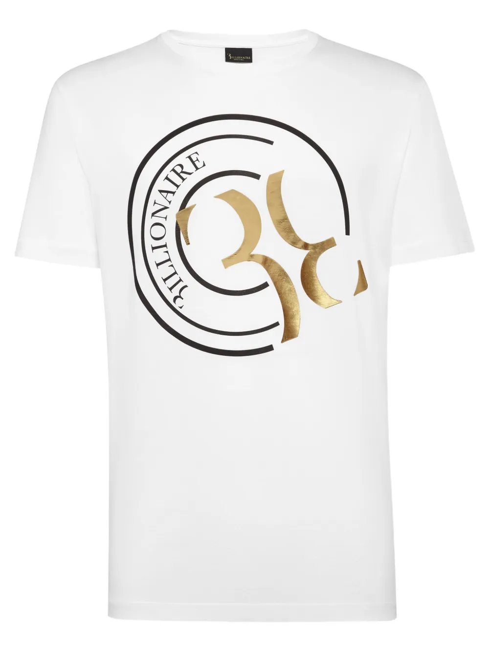 Billionaire Double B T-shirt met logo-print Wit