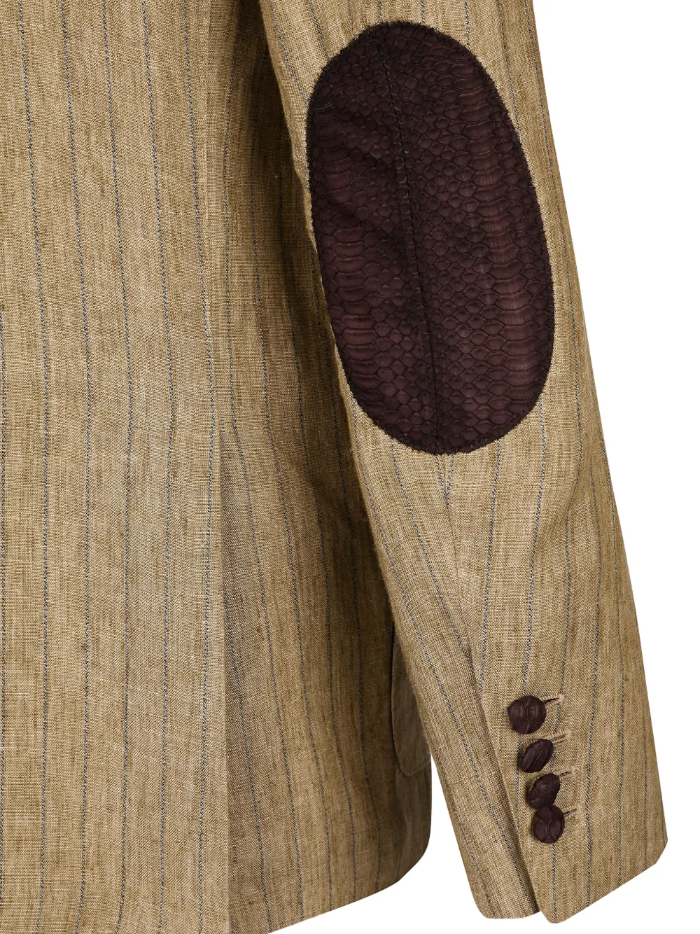Billionaire Lenny blazer met krijtstreep en dubbele rij knopen Beige
