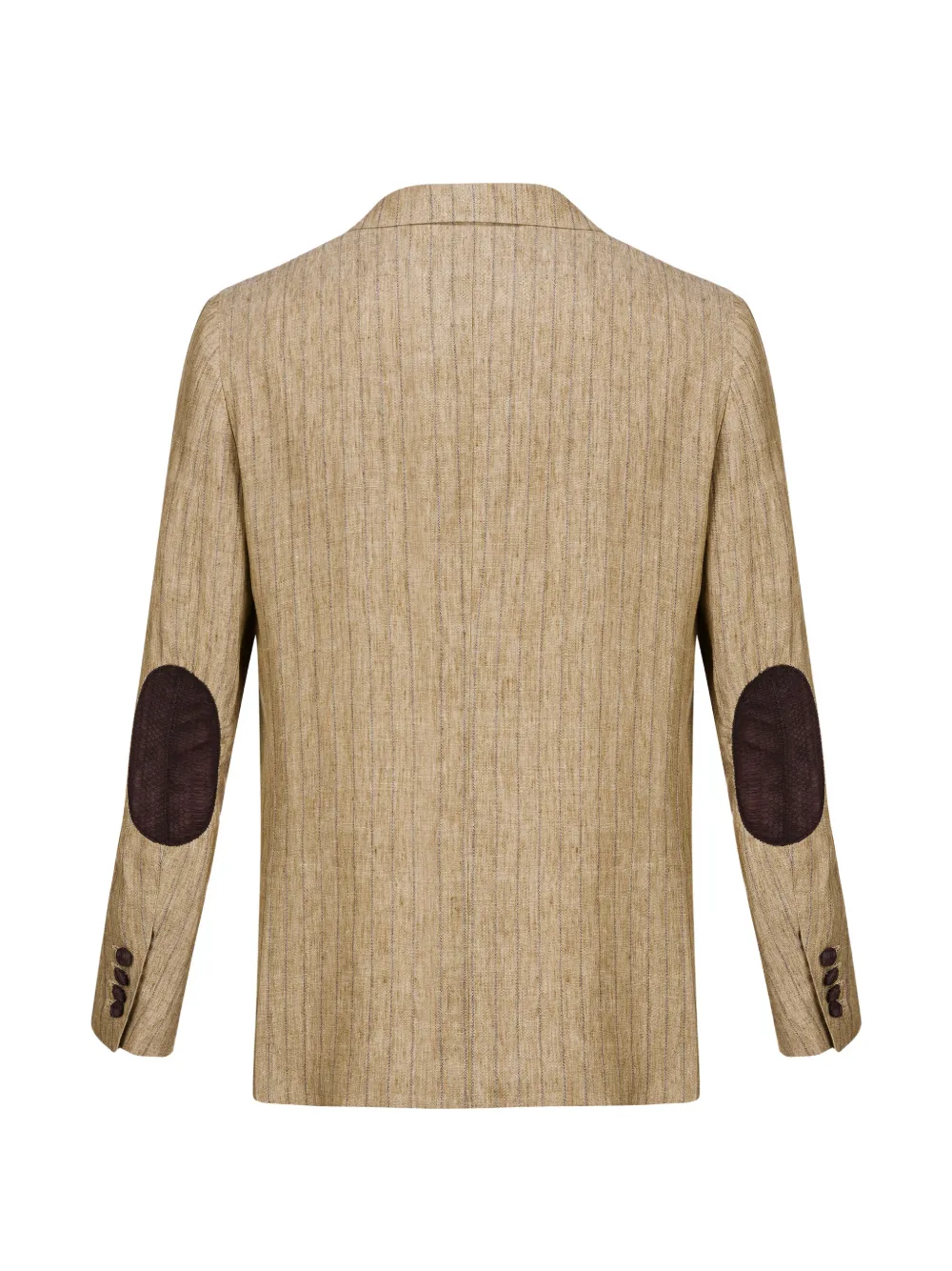  Billionaire Lenny Pinstripe Double Breasted Blazer   Nude 