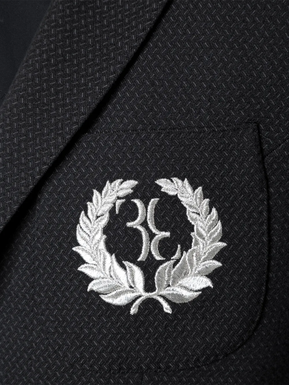  Billionaire Brent Logo Patch Single Breasted Blazer   Schwarz 