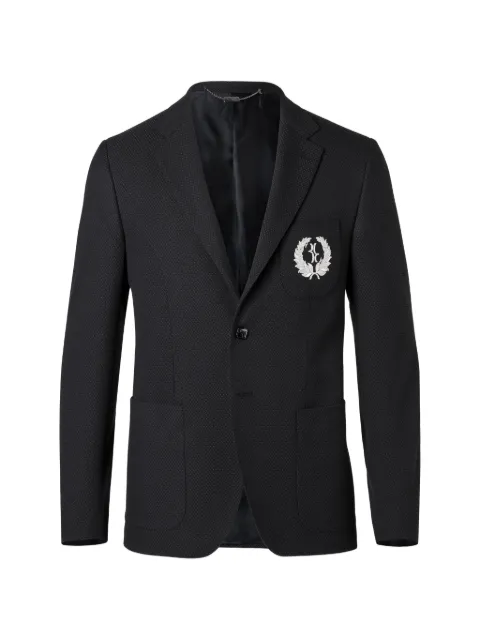 Billionaire Brent logo-patch single-breasted blazer