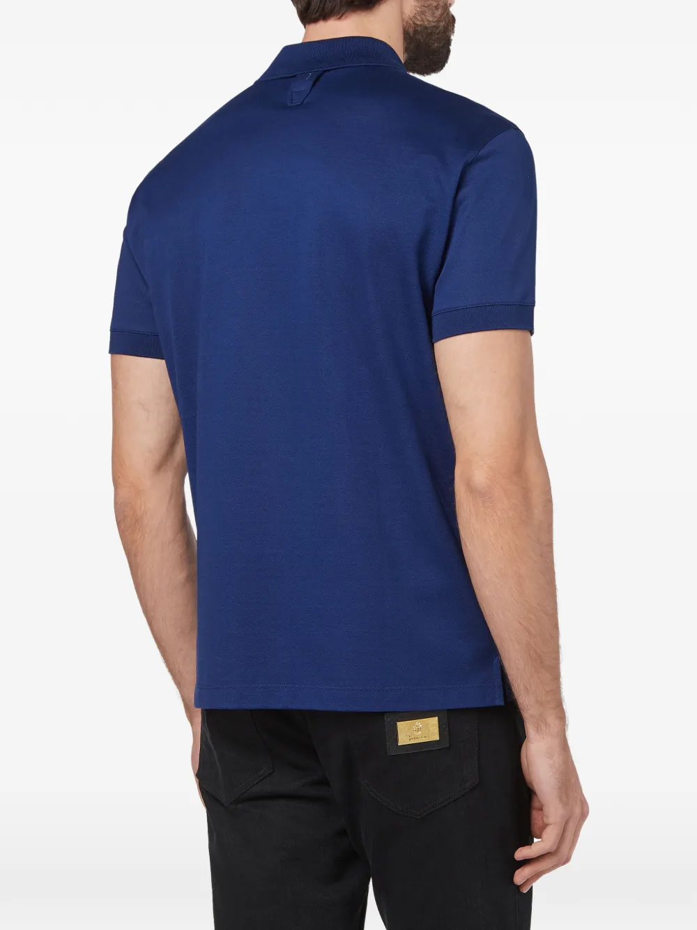 Billionaire Poloshirt met logopatroon en korte mouwen Blauw