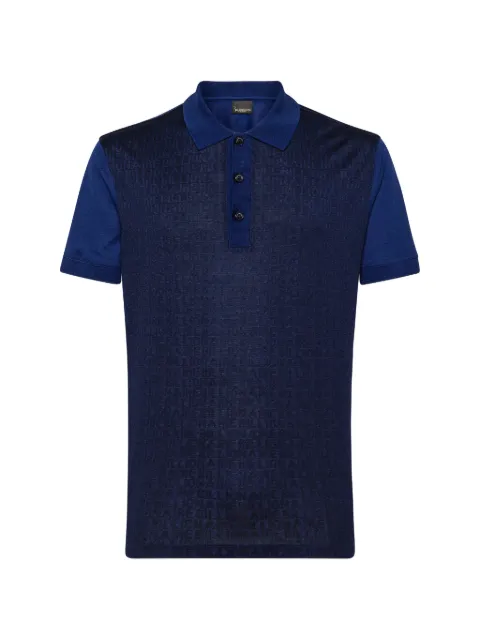 Billionaire logo-pattern short-sleeve polo shirt