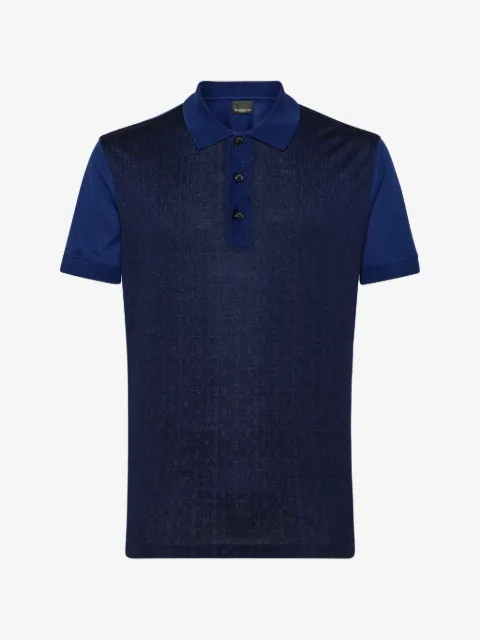 Billionaire logo-pattern short-sleeve polo shirt