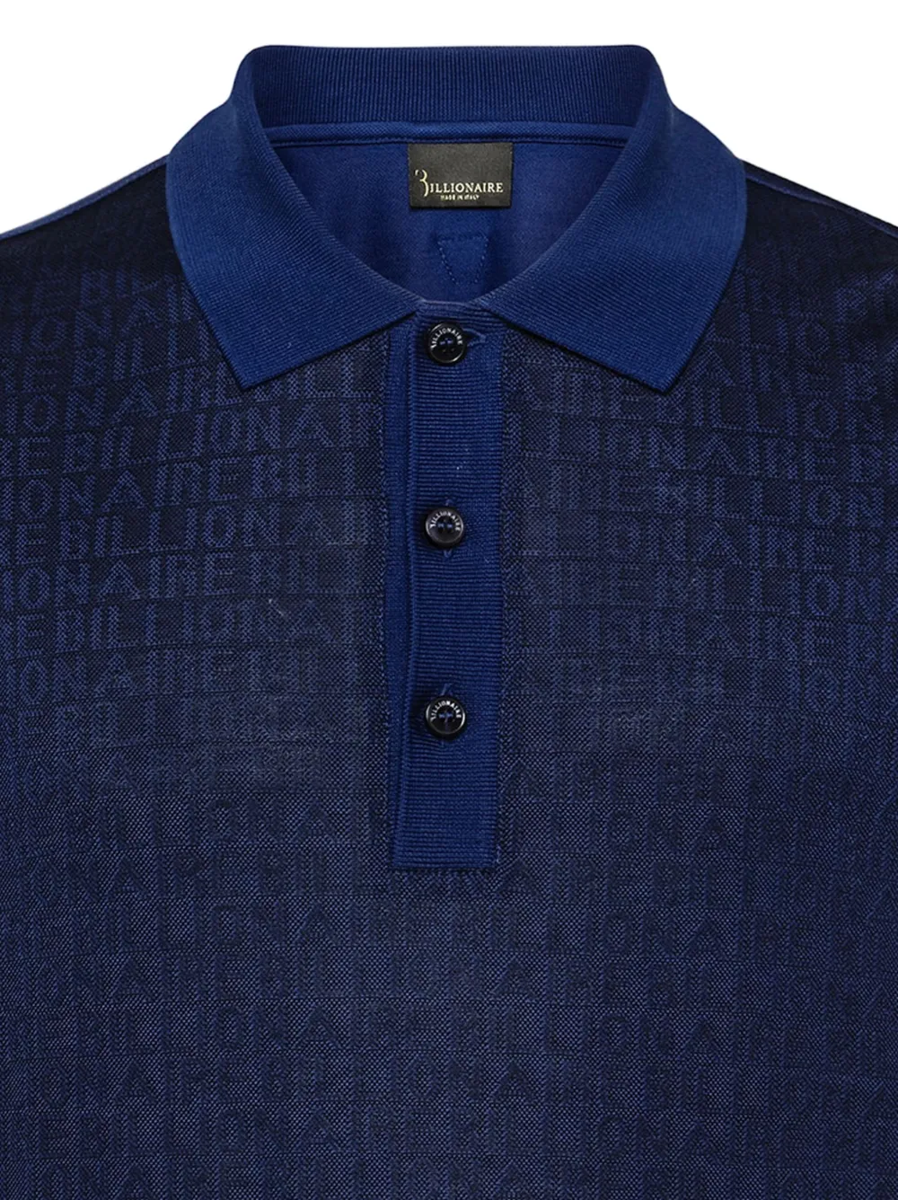 Billionaire Poloshirt met logopatroon en korte mouwen Blauw