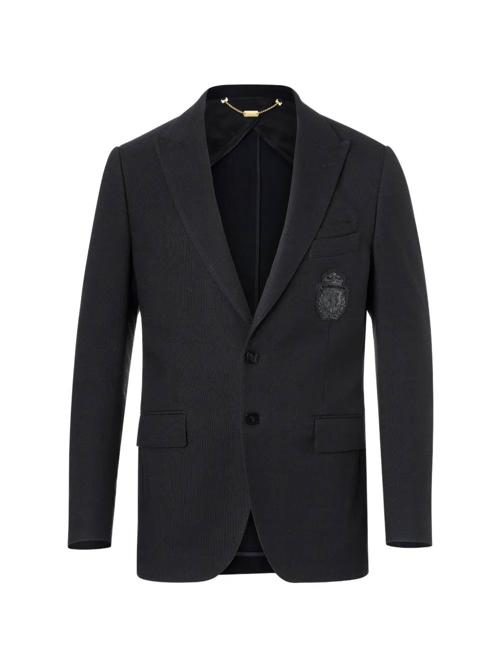 Billionaire Constant crest-patch single-breasted blazer - Blu