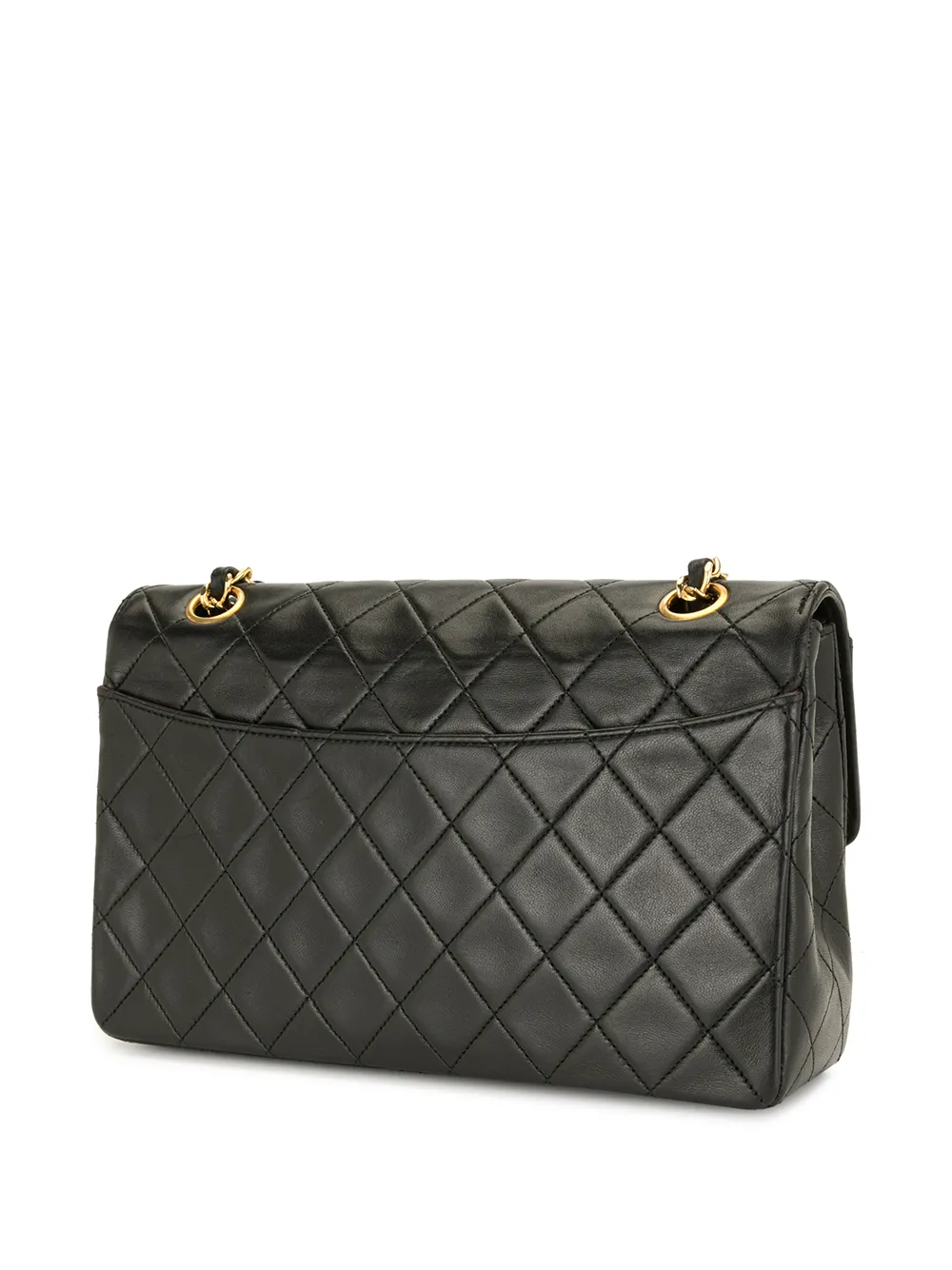 CHANEL PreOwned 1990 Quilted CC Double Chain Shoulder Bag Farfetch