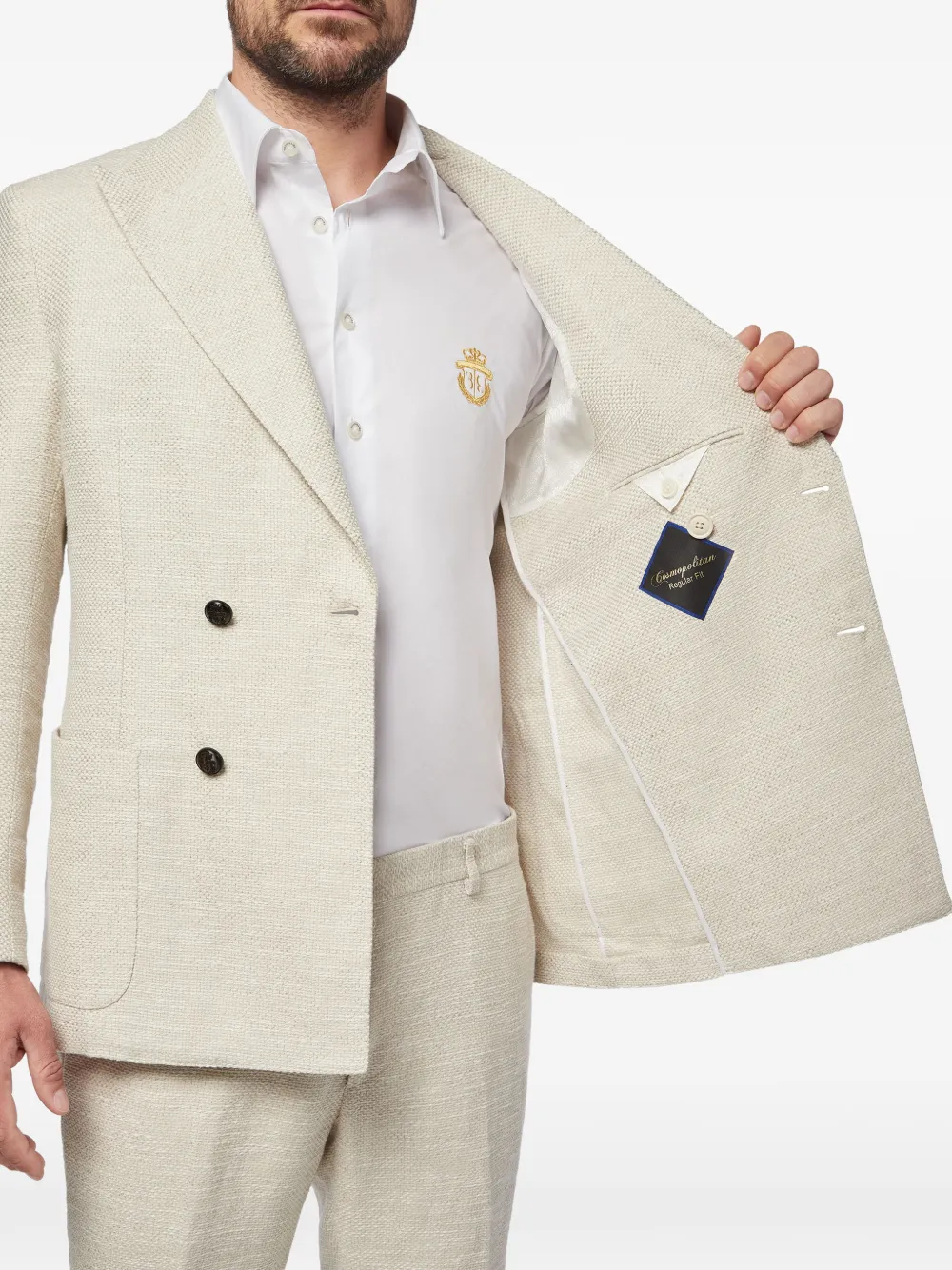 Billionaire Statement blazer met dubbele rij knopen Beige