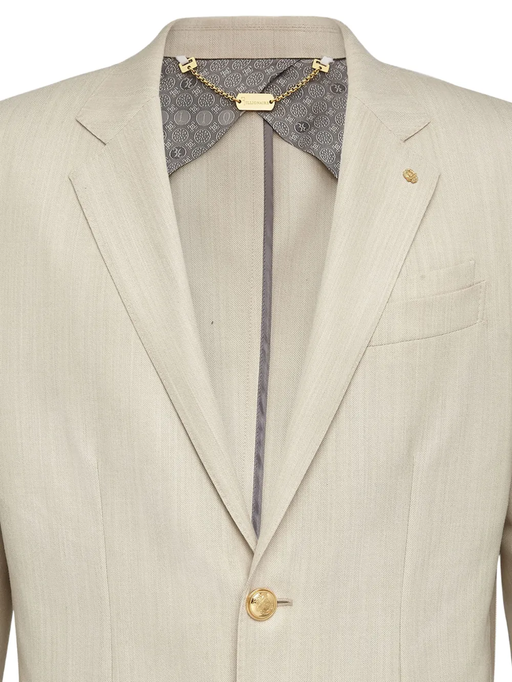  Billionaire Statement Blazer   Nude 