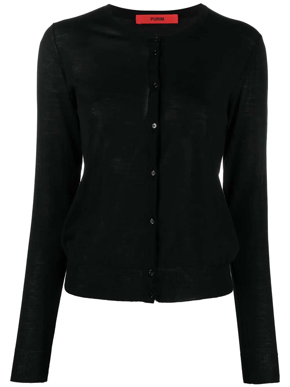 Roberto Collina Vest met ronde hals Zwart