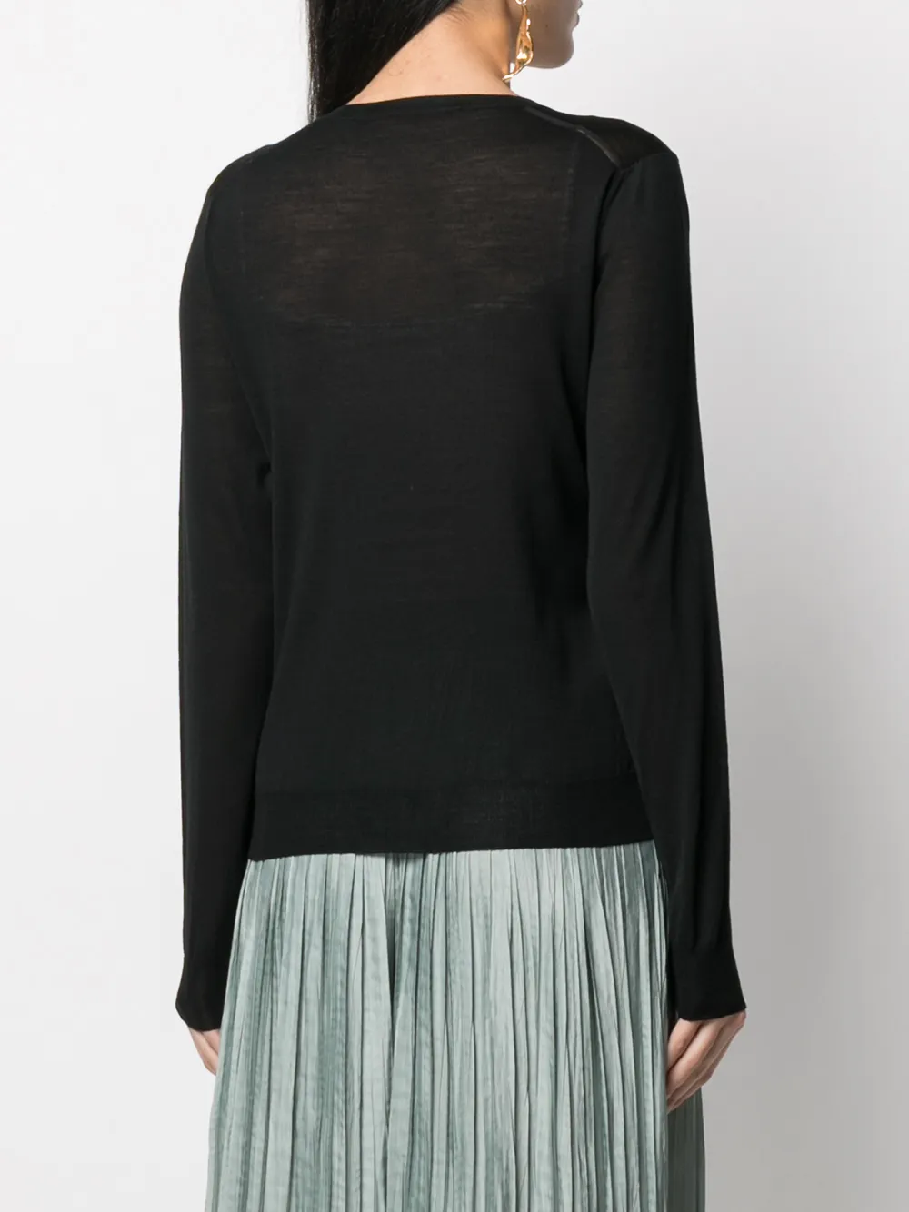 Roberto Collina Vest met ronde hals Zwart