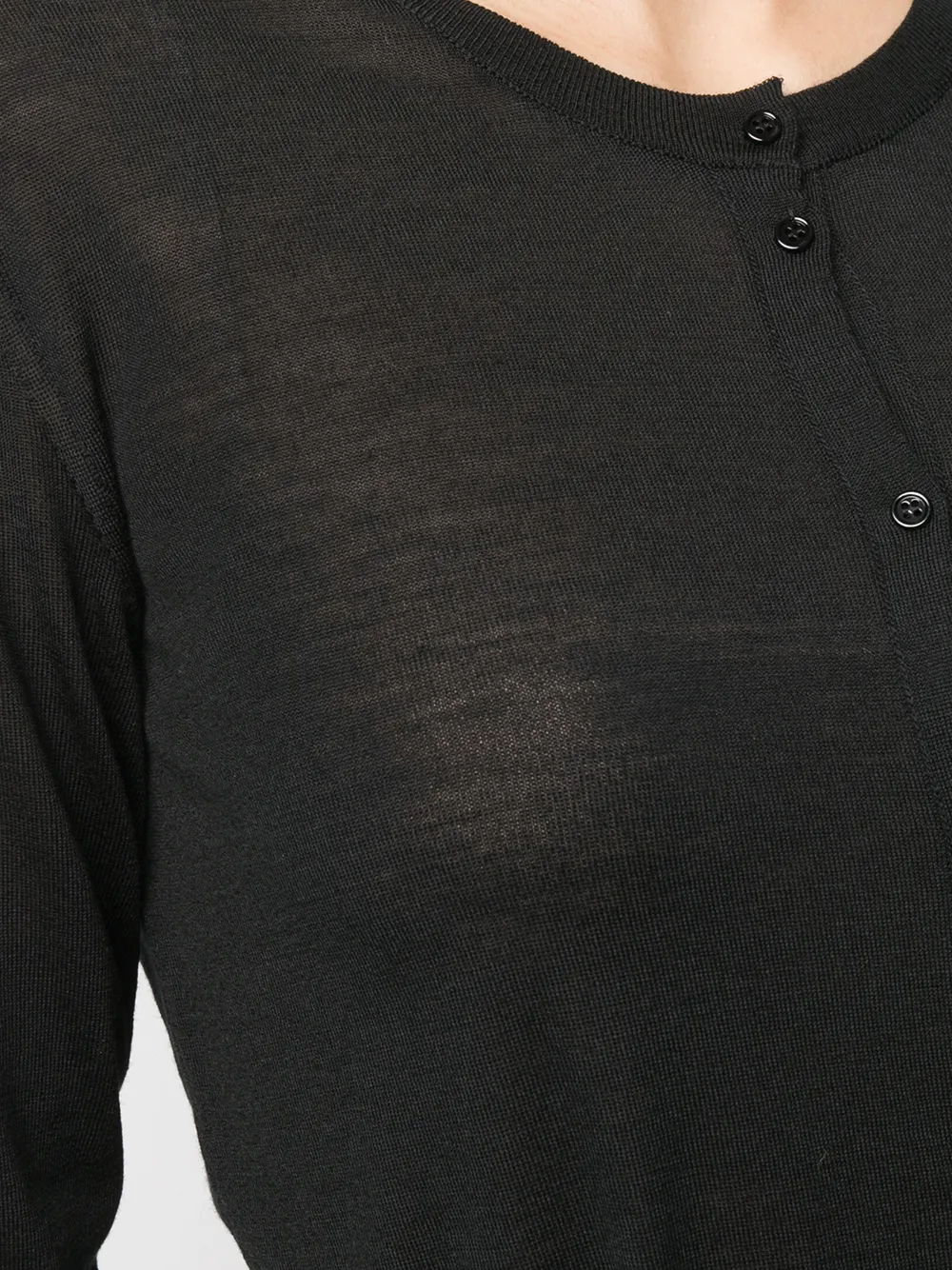 Roberto Collina Vest met ronde hals Zwart