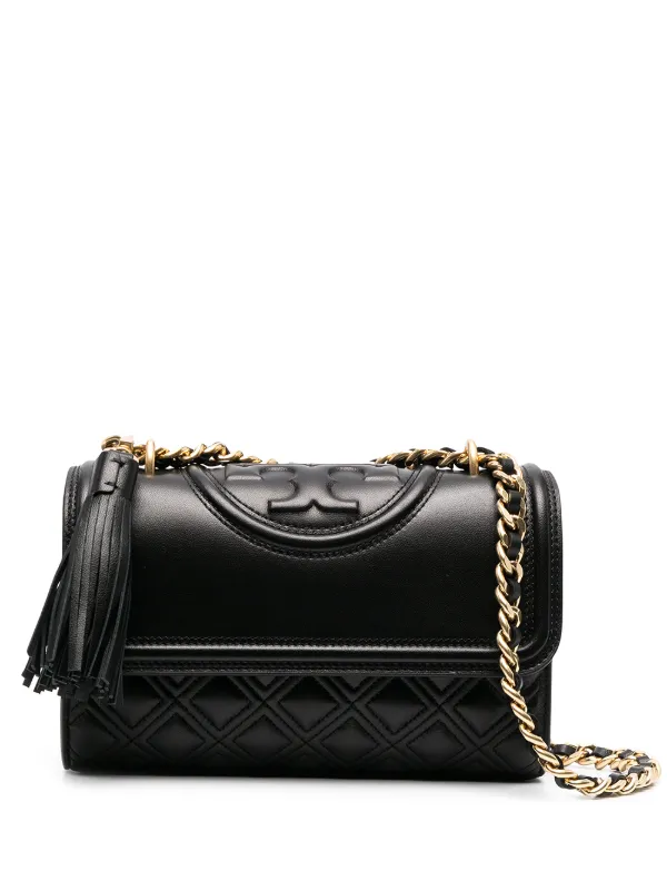 Tory Burch Fleming Small Convertible Shoulder Bag - Black