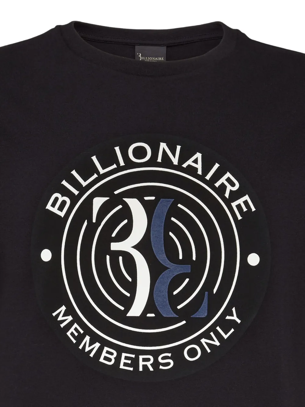 Billionaire T-shirt met logoprint met ronde hals Zwart
