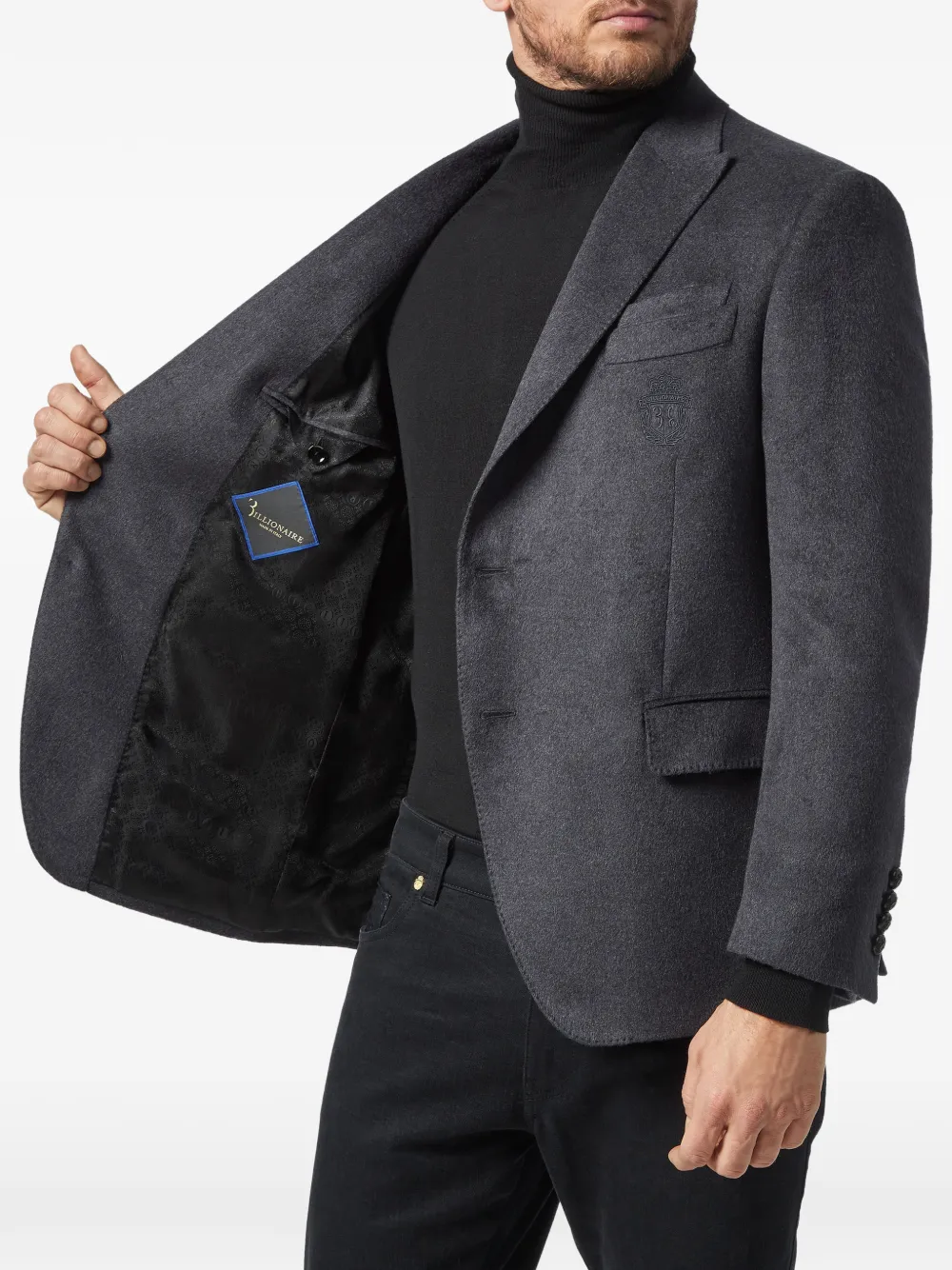 Billionaire Blazer met enkele rij knopen Grijs